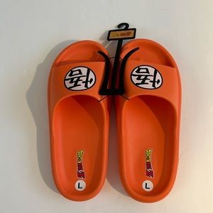 Dragonball Z  Orange Men Anime Character Comfort Slide In Sandals Size Large
